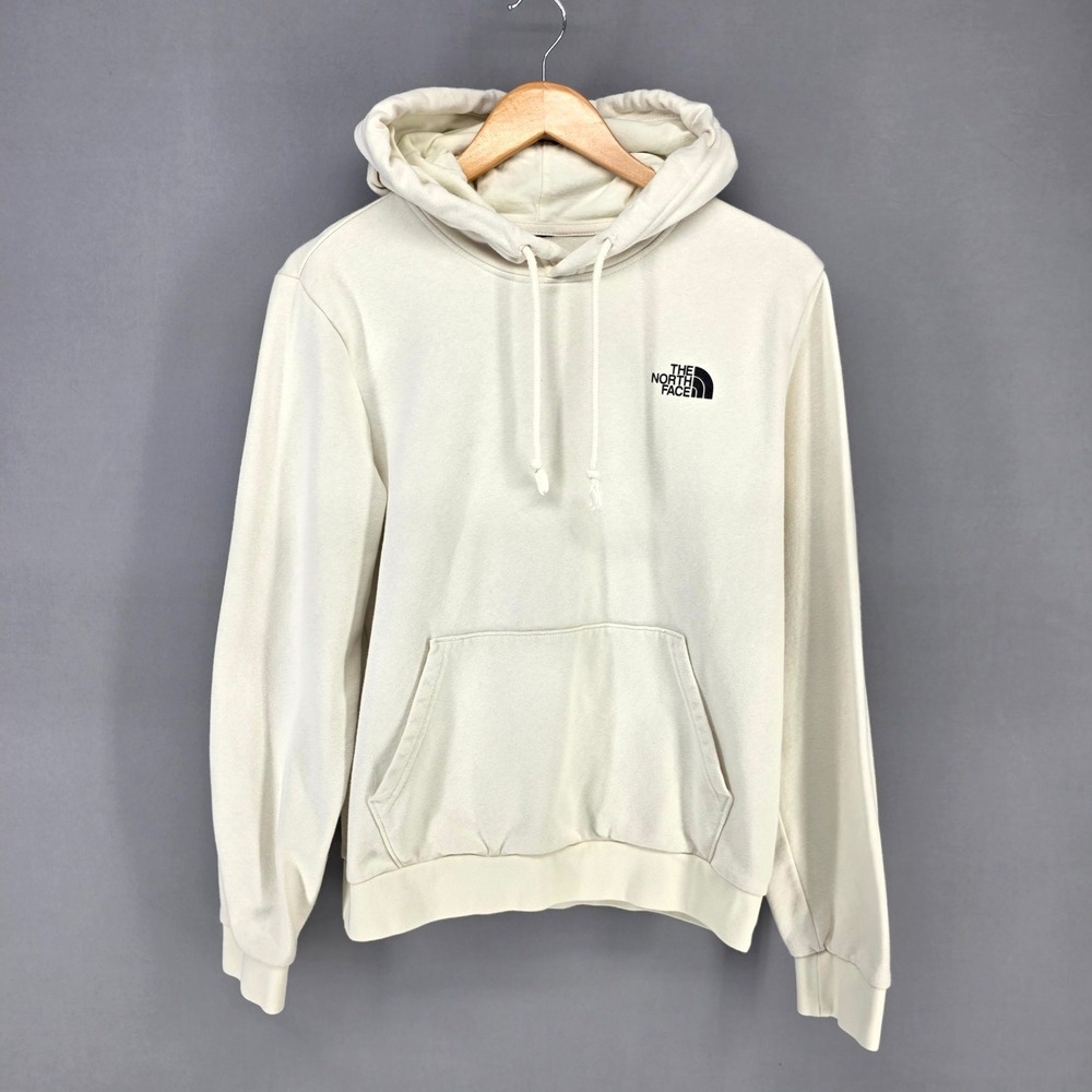 The North Face Hoodie Womans M Cream Everest Mountain Graphic Pullover NF0A7UO